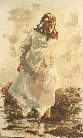 Campesina Oil Card Figure Painting