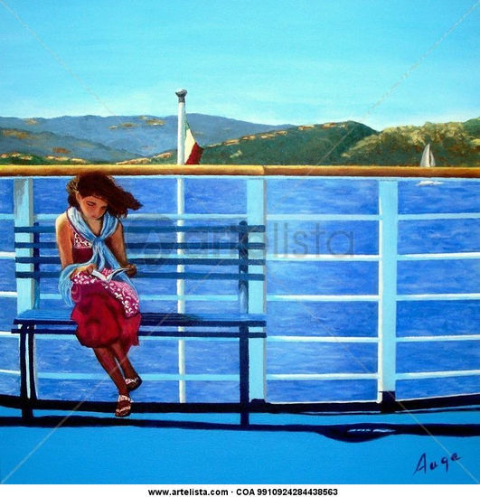 Leer al mar Acrylic Canvas Marine Painting