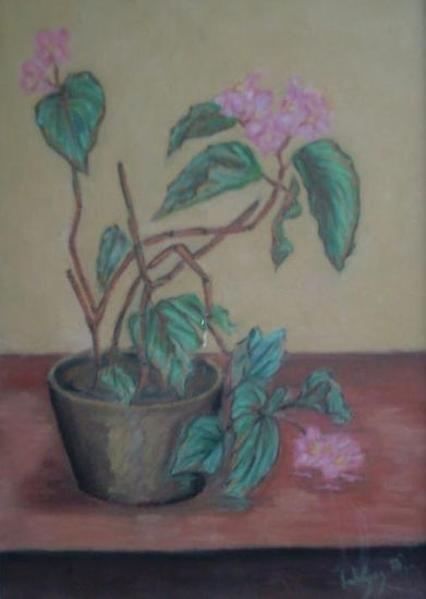 planta en macetero. Pastel Cartulina Floral