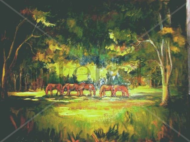 caballos en el monte