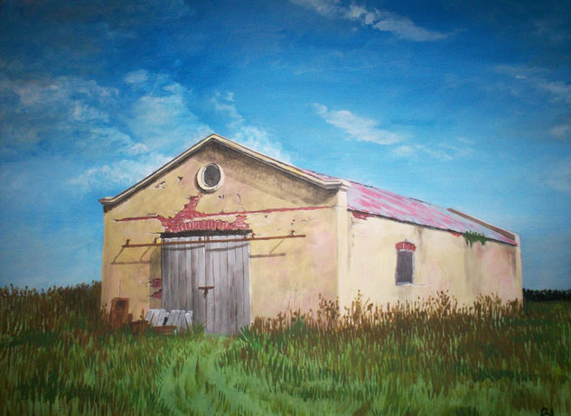 Viejo galpón de estancia argentina.