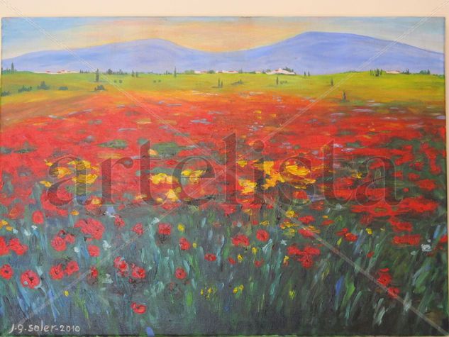 AMAPOLAS Óleo Lienzo Paisaje