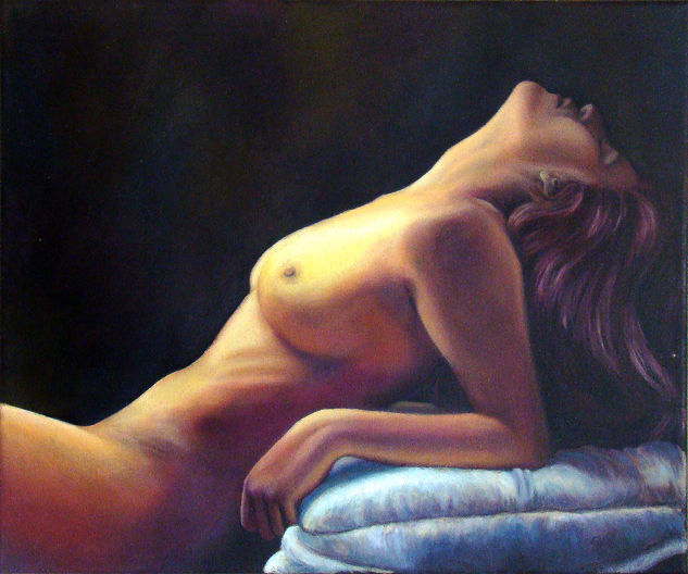 Espera I Oil Canvas Nude Paintings