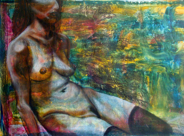 Desnudo Media Mixta Papel Desnudos