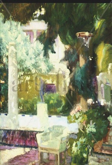 Jardín de la casa de Sorolla Oil Canvas Landscaping