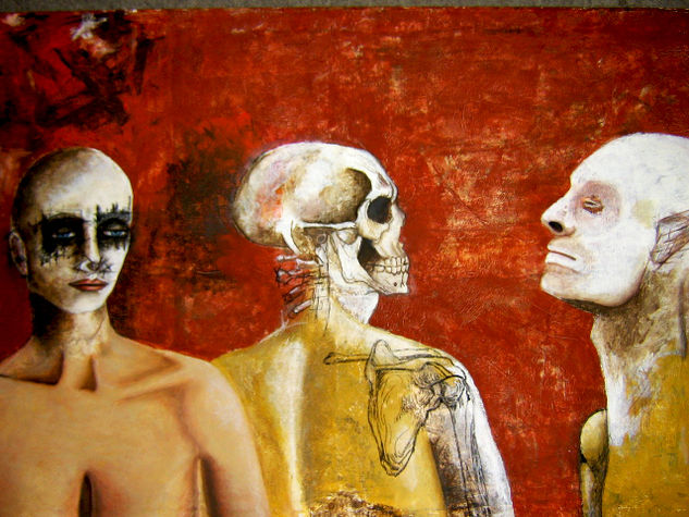 Con la muerte Oil Canvas Figure Painting