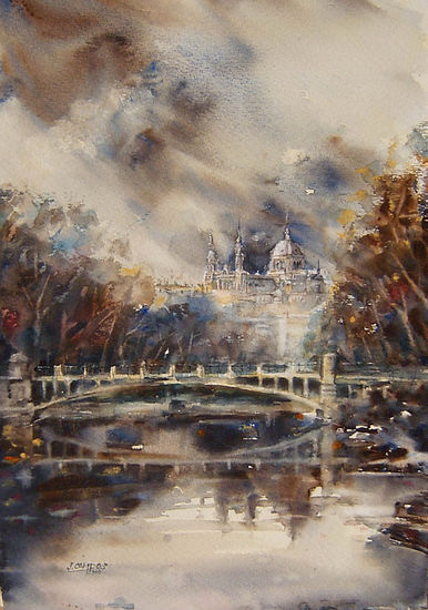 La Almudena (Madrid) Watercolour Paper Landscaping