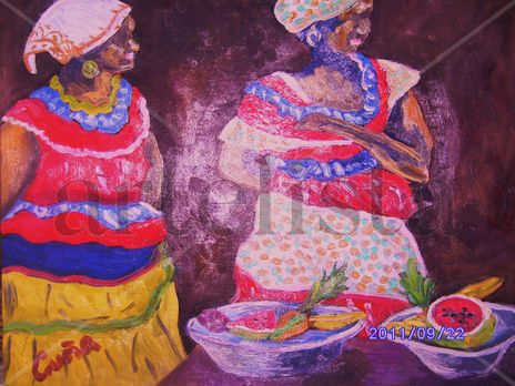 Morenas y frutas