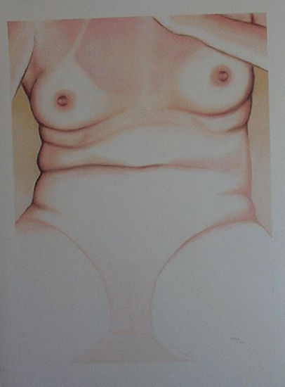 QUEMADA POR EL SOL Pastel Paper Figure Painting