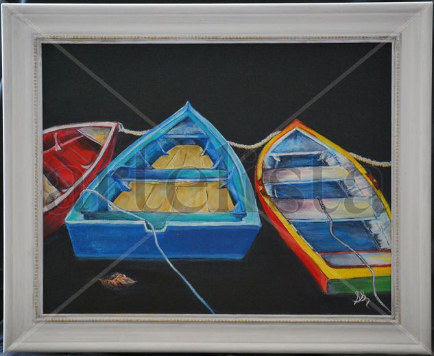 Boats Oil Canvas Landscaping