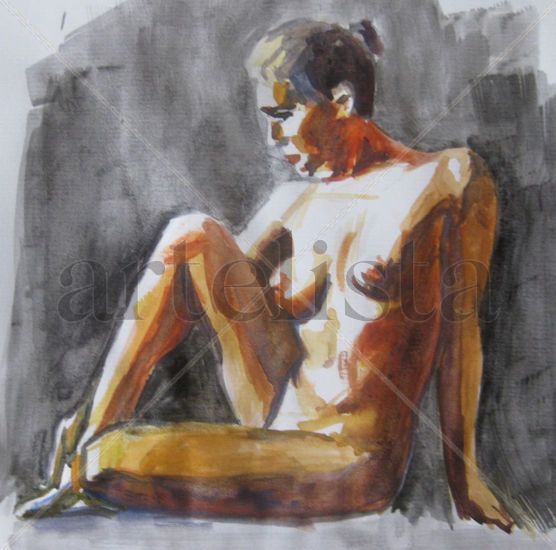 Pose 1 Watercolour Paper Nude Paintings