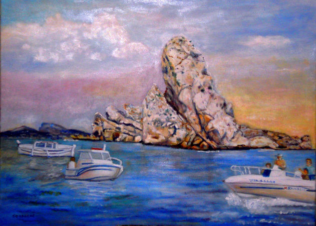 islas medas ( girona) Oil Canvas Marine Painting