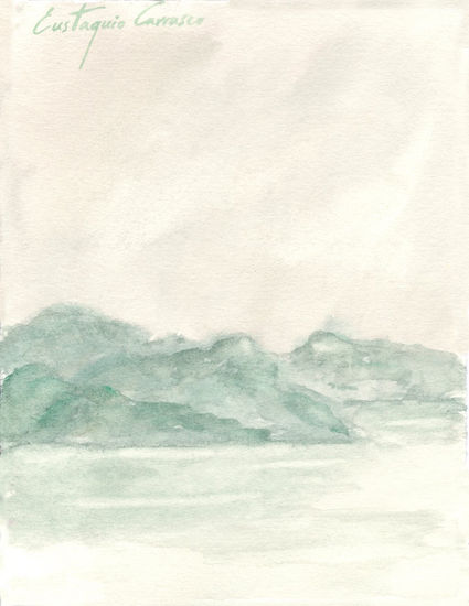 Montañas y mar de Redyz Watercolour Paper Landscaping