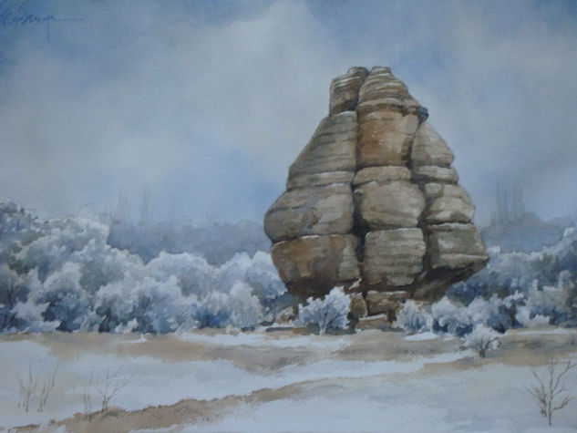 Peñón de Majalca nevado Watercolour Paper Landscaping