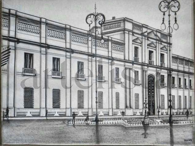 Palacio de la Moneda, Santiago, Chile Pencil