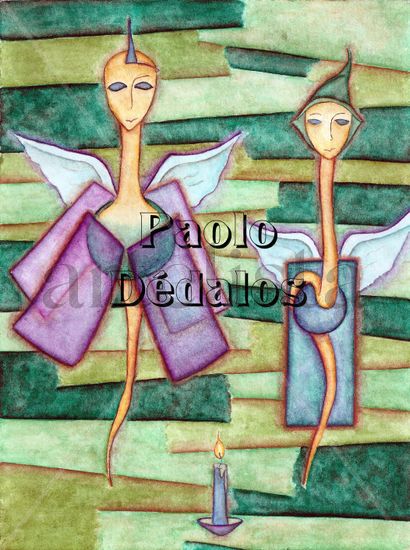 angeles Watercolour Paper Figure Painting