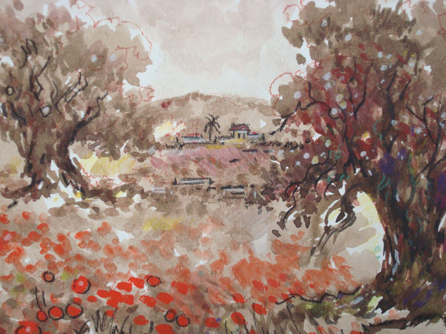 OLIVOS Watercolour Card Landscaping