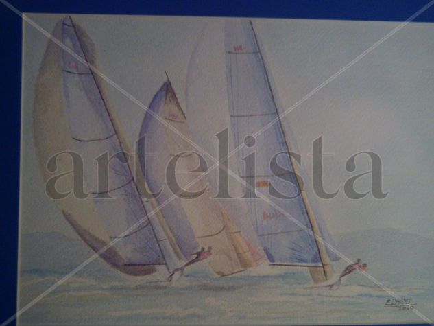 regata 01 Watercolour Paper Marine Painting