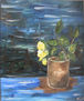 Vaso con flores amarillas
