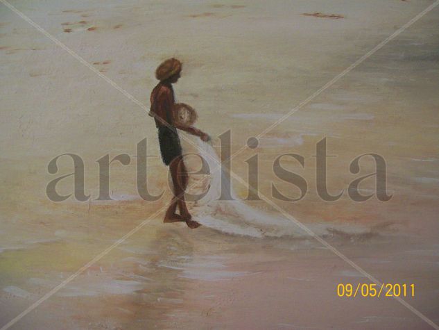 el pescador Oil Canvas Figure Painting