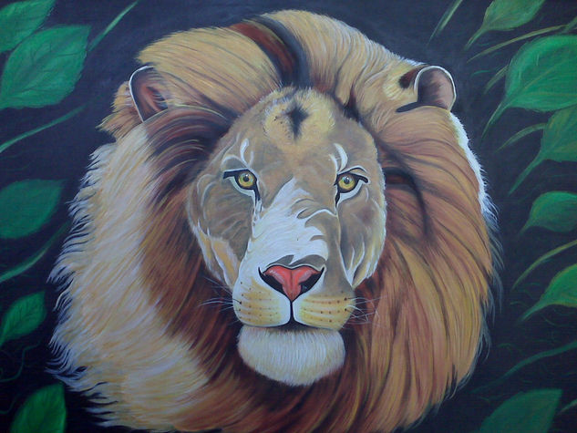 intimador leon Oil Canvas Animals