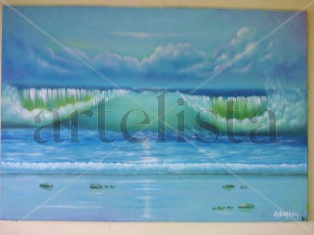 marina Oil Canvas Landscaping