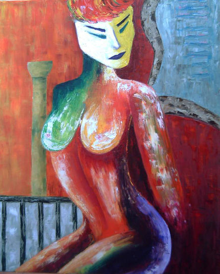 Indiferencia Oil Canvas Figure Painting