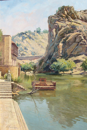 Barco Pasaje Oil Canvas Landscaping