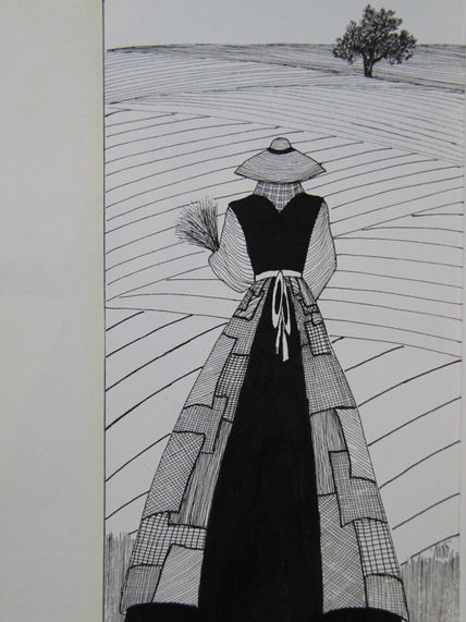 Campesina con trigo