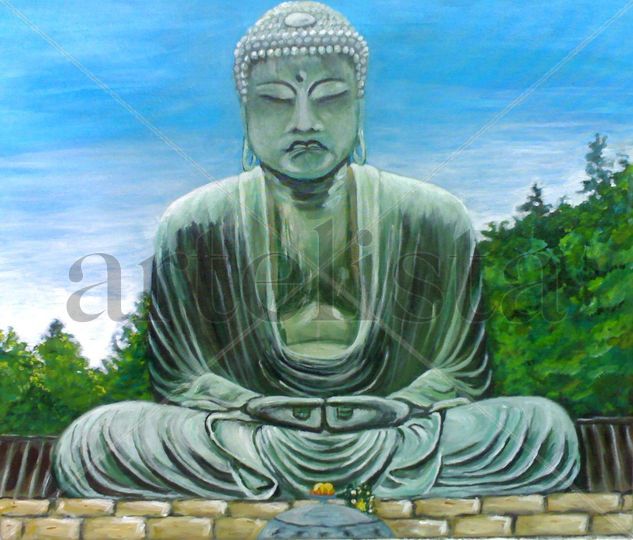 El gran Buda de Kamakura JAPON Acrylic Canvas Landscaping