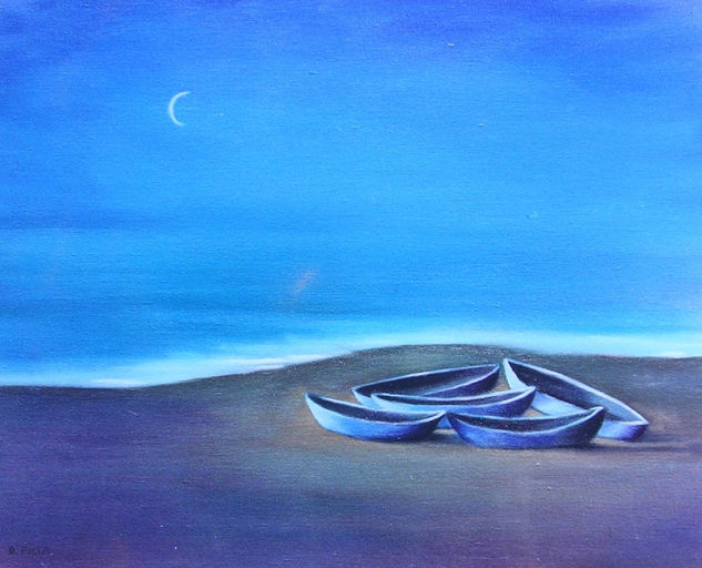 Confidencias Oil Canvas Marine Painting