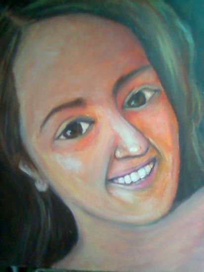 el rostro de victoria. Acrylic Canvas Portrait