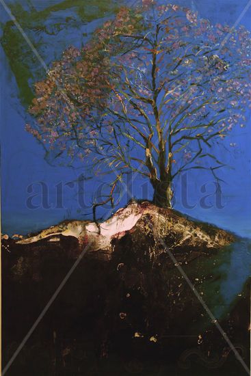 azul I Oil Canvas Landscaping