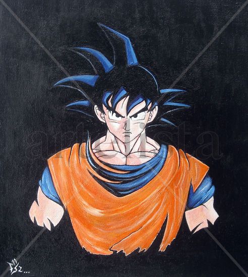 Goku Acrílico Lienzo Retrato