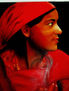 retrato en rojo
