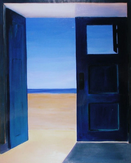 Puerta y horizonte Oil Canvas Marine Painting