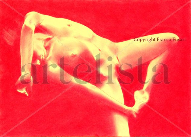 nude female # 149 Pastel Papel Desnudos