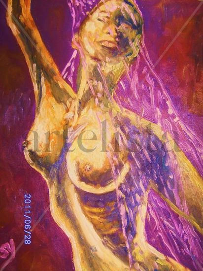 MUJER CON CHALINA Oil Canvas Nude Paintings