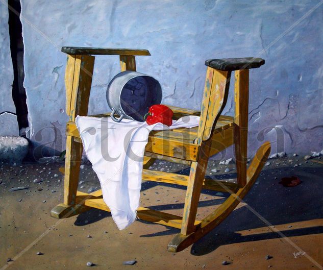 A la espera... Oil Textile Still Life Paintings