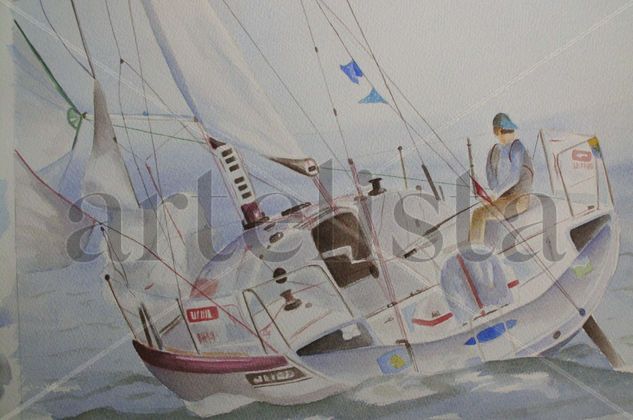 regata 02 Watercolour Paper Marine Painting