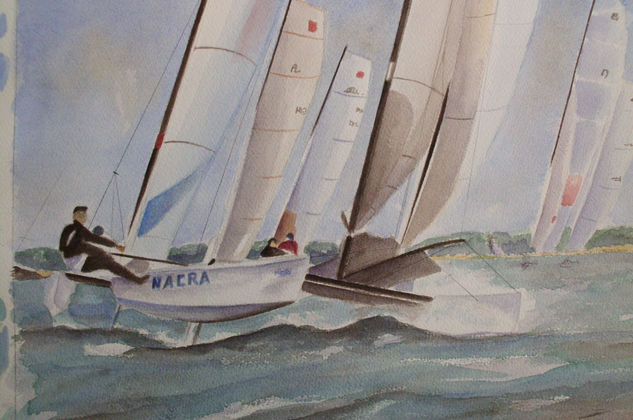 regata 07 Watercolour Paper Marine Painting