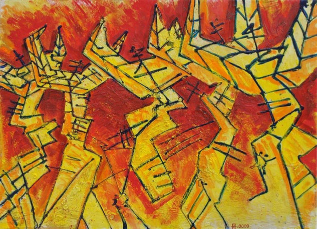 Diablos Danzantes Mixed media Panel Others