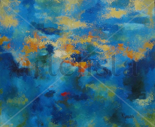 Sol tras las nubes Oil Canvas Landscaping