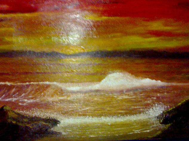 atardecer Oil Canvas Marine Painting