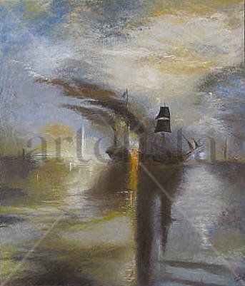 Funerales en el Mar de Turner Oil Canvas Marine Painting