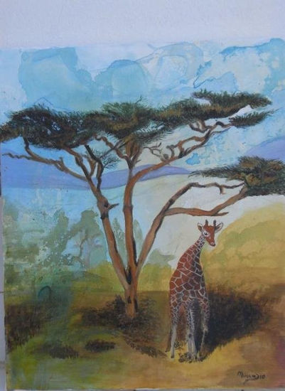 La sabana Acrylic Canvas Animals