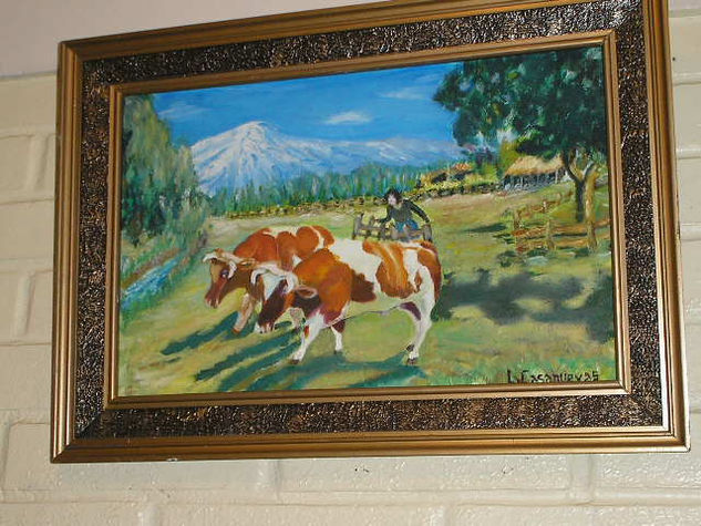 la carreta Oil Canvas Landscaping