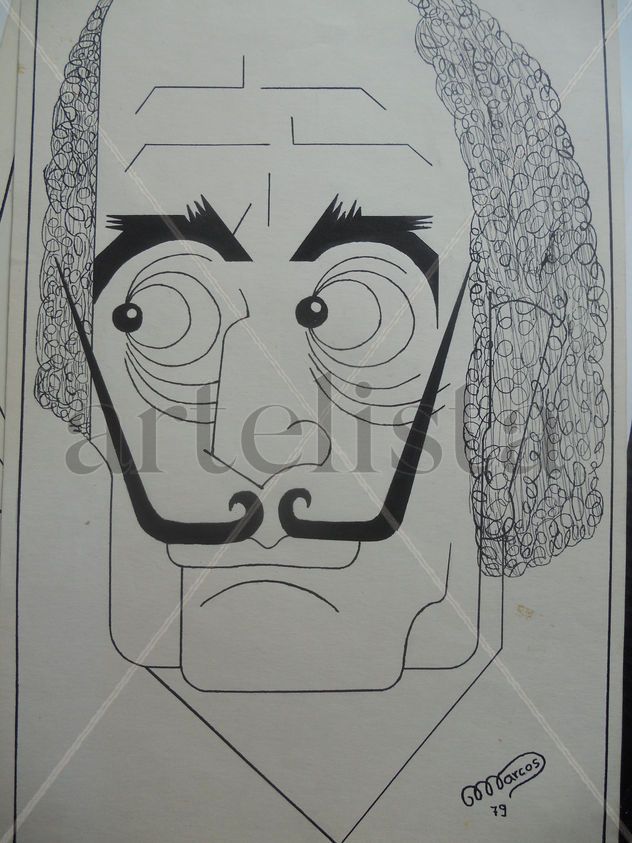 Caricatura de Dalí