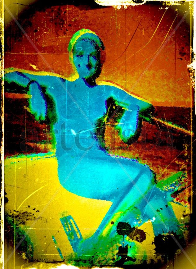 modelo en azul