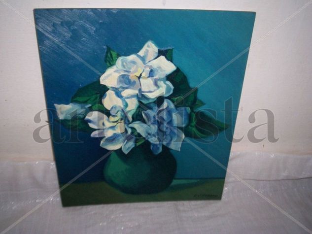 JAZMINES Oil Others Floral Painting